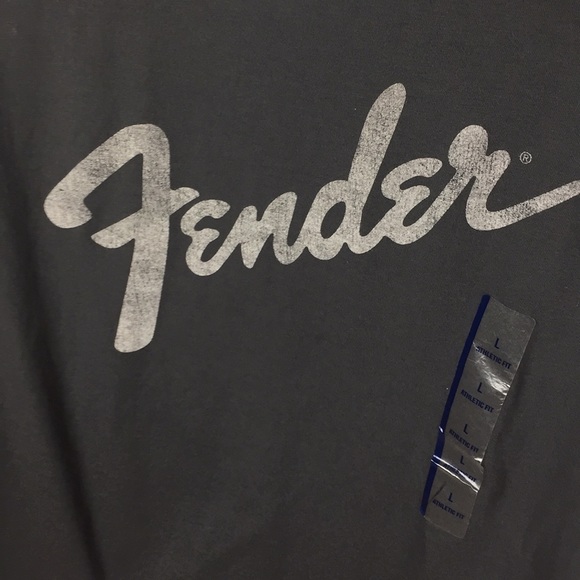 Fender Guitar Short Sleeve T-Shirt Charcoal Gray - Picture 3 of 7